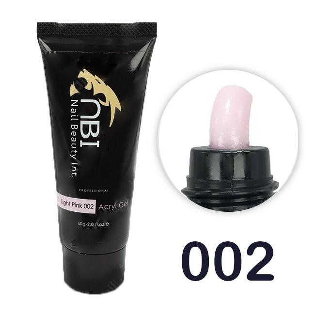 پلی ژل کاشت ناخن NBI – حجم 60 میل – رنگ صورتی روشن – شماره 002