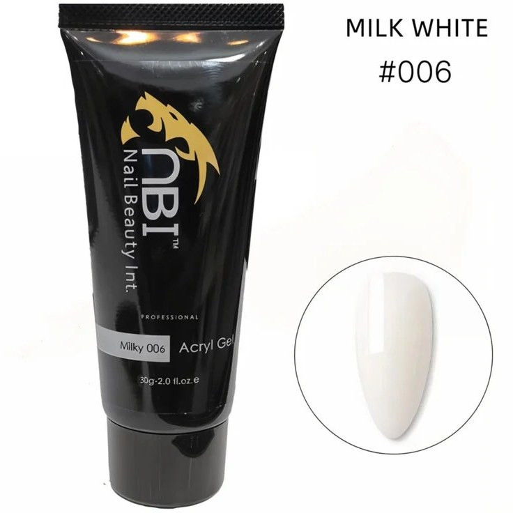 پلی ژل کاشت ناخن NBI مدل Milky (شیری) - شماره 006 - حجم 30 گرم