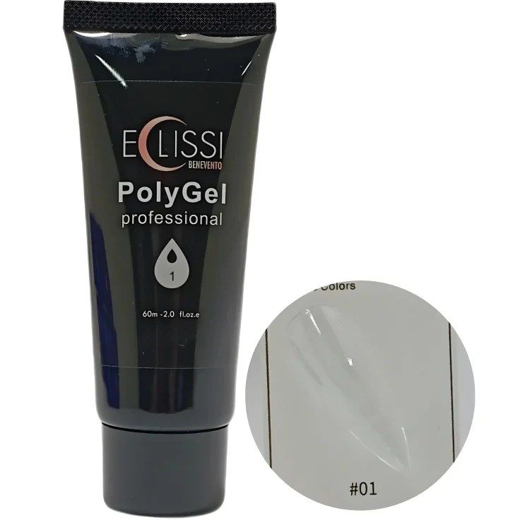 پلی ژل 60 میل برند اکلیسی (Eclissi) - رنگ کلیر (Clear)