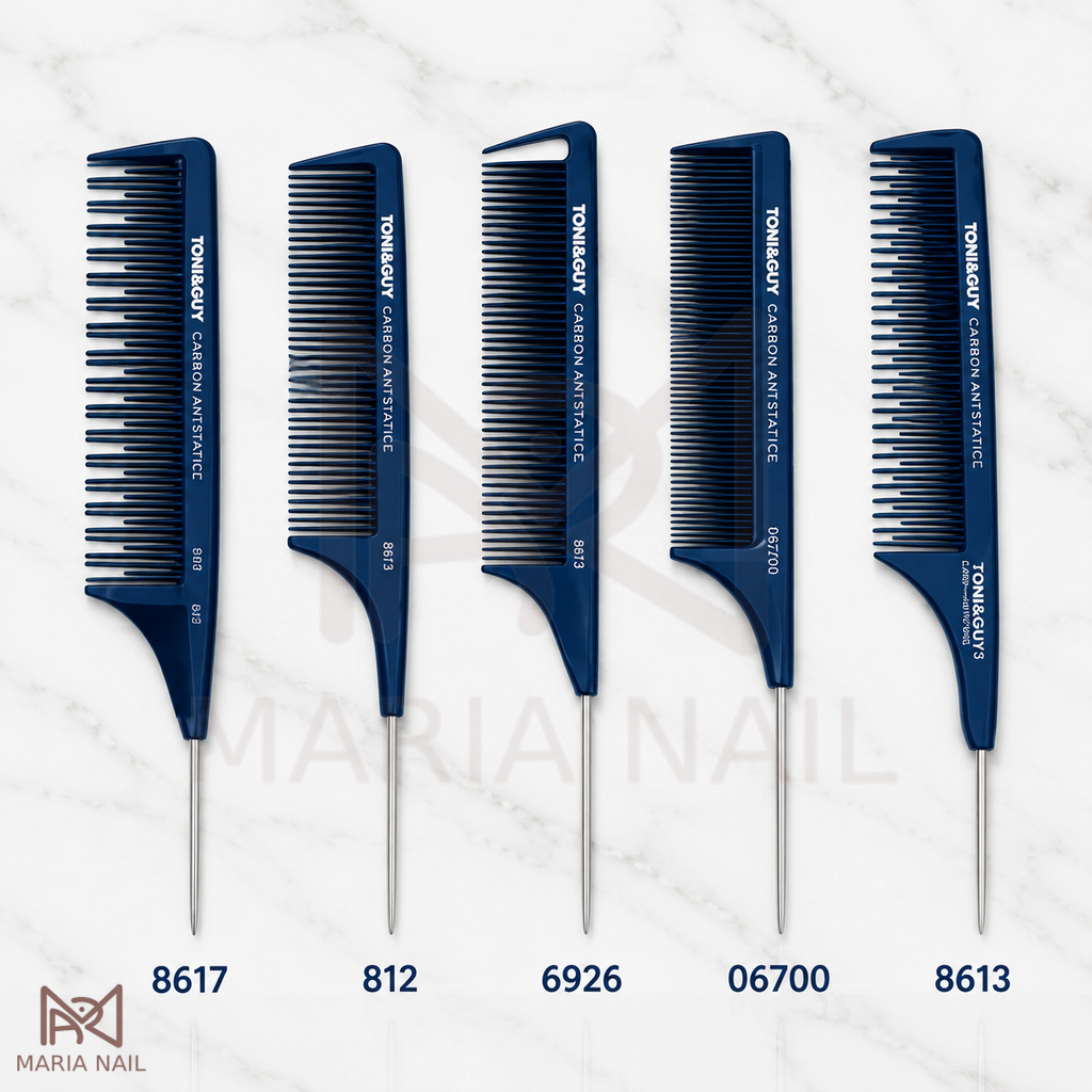 شانه کربنی حرفه‌ای تونی اند گای (Toni & Guy) نسوز و ضد الکتریسیته ساکن، ابزار تخصصی سالن زیبایی و آرایشگری در ماریا نیل شاپ.