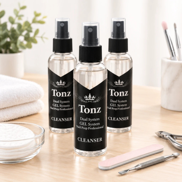کلینزر ناخن تونز (Tonz) حجم ۱۵۰ میلیلیتر – پاککننده چربی و نوچی ژل